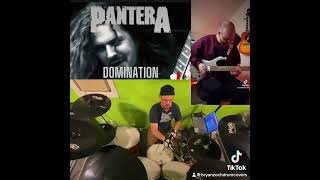 Domination solo part  Pantera  Drum CoverCover pantera duet with jamierobinsonguitar [upl. by Atinev]