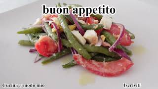 🥗INSALATA DI FAGIOLINI☀️⛱️ ORIGINALE FACILE E VELOCE da realizzare ASMR [upl. by Sacram]