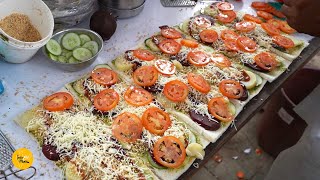 Ultimate Huge Veg Sandwich Roll of Bhavnagar Rs 70 Only l Gujarat Street Food [upl. by Lilith67]