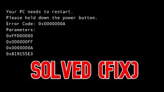 How to FIX PC Needs to Restart Please hold down the power button SOLVED [upl. by Alesiram]