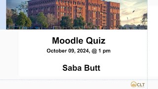 Moodle Quiz [upl. by Awjan]