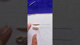 Zardosi chain stitch  zardosi work for beginners Aari work aaribeadwork zardoziwork [upl. by Driskill]