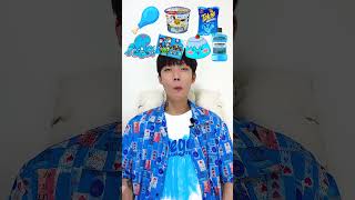 Random Blue food MUKBANG🥶 shorts [upl. by Annirok]