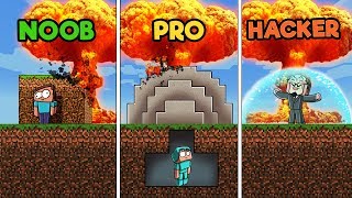 Minecraft  SECURE NUKE BASE NOOB vs PRO vs HACKER [upl. by Ydac]