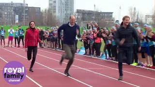 Duchess Kate takes on Prince Harry and William in Royal relay [upl. by Netnerb]