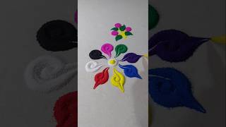 💚💐💝Beautiful Rangoli designtrending viralvideo [upl. by Eicul62]