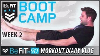 BeFit in 90 Workout Diary with Chris Thompson Week 2  BeFit Bootcamp [upl. by Ylsew]