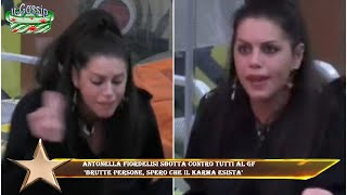 Antonella Fiordelisi sbotta contro tutti al GF Brutte persone spero che il karma esista [upl. by Atinad509]