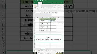 Comment utiliser la fonction SI sur excel excel test [upl. by Emse]