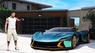 Franklin Found TRILLIONAIRE SUPERCAR In GTA 5 [upl. by Enerehs968]