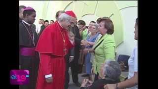 Cardenal Brenes es recibido por Daniel y Rosario [upl. by Annahsal578]