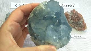 Crystal amp Mineral Education CELESTITE or CELESTINE 💎 [upl. by Ehling]