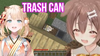 Kazama Iroha Built Korone a Proper Trash Can After Zenlos Accident  Minecraft HololiveEng Sub [upl. by Gatian]