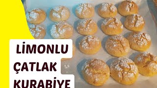 LİMONLU ÇATLAK KURABİYE 😋Hazırlanması 10 dakika Pişmesi 15 dakikaAkşam hazırla sabah pişir [upl. by Woodsum919]