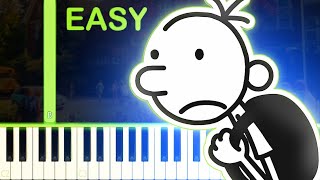 Late for School  DIARY OF A WIMPY KID  EASY Piano Tutorial [upl. by Eulalee]