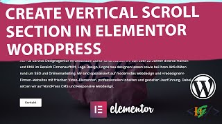 How to Create Vertical Scroll Section  Page using Plugin in Elementor WordPress [upl. by Aicilyhp]