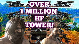 Ark turret tower design 2022 multi layer ark guide pvp Speed build Turret Tower ark survival evolved [upl. by Wilscam]