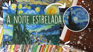 A NOITE ESTRELADA COM GIZ PASTEL OLEOSO  será que consegui pintar [upl. by Arleta]