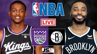 Sacramento Kings vs Brooklyn Nets  NBA Live Scoreboard [upl. by Enilauqcaj]