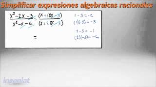 simplificar expresiones algebraicas racionales [upl. by Vigen]