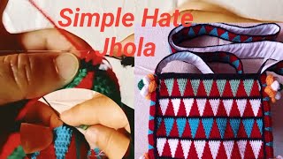 Simple Hate Jhola Bunne Tarika simmalipohoma Wabuhandcraft  products woolworkvideocrochet [upl. by Enelym]