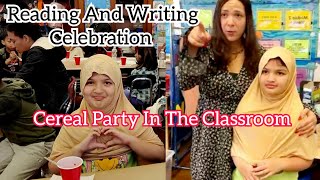 Reading and writing celebration  Learning  Cereal Party  Entertainment  Aarzo Zahra Lifestyle [upl. by Chemush]