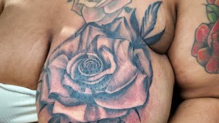 Rose Breast Tattoo [upl. by Aihseyk]