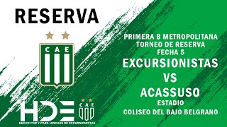 Excursionistas vs Acassuso  Fecha 5 [upl. by Heigho]