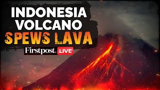 Indonesia Volcanic Eruption LIVE Mount LakiLaki Erupts Again Triggers Tsunami Alert [upl. by Tillman]