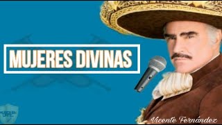 Mujeres Divinas  Vicente Fernandez letra [upl. by Nneb492]