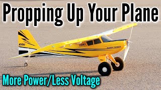 Propping Up Your RC Airplane More PowerLess Voltage  Model AV8R Tips Series [upl. by Wolfy]