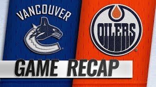 Pettersson Roussel lead Canucks past Oilers 42 [upl. by Zel20]