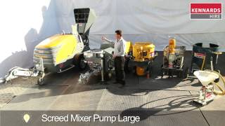 Grout and Screed Pumps for Hire from Kennards Concrete Care [upl. by Dearr]