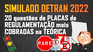 SIMULADO DETRAN 2022 â”‚20 QUESTÃ•ES da TEÃ“RICA com DICAS e PEGADINHAS [upl. by Redd912]