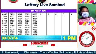 LOTTERY LIVE  Dear nagaland state lottery live draw result 03072024 Lottery live sambad [upl. by Eleonora]