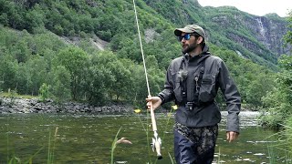 Laksefiske  Salmonfishing i Frafjord Rogaland [upl. by Lekcim]