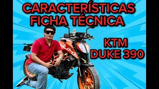 DUKE 390 CARACTERÍSTICAS Y FICHA TÉCNICA [upl. by Netsriik]