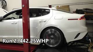 Kia Stinger GT  442WHP Dyno Run [upl. by Nnazus]