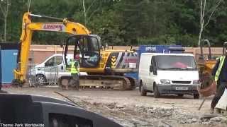 Derren Browns Ghost Train Thorpe Park Construction May 2015 [upl. by Tobias926]