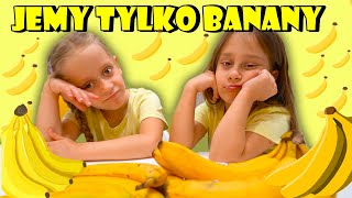 CAŁY DZIEŃ JEMY TYLKO BANANY CHALLENGE 😊 NELA I LILA TWINS STORY [upl. by Minny587]