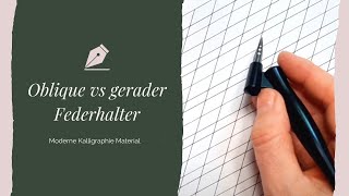 ObliqueFederhalter kennenlernen Moderne Kalligraphie lernen [upl. by Demmahom573]