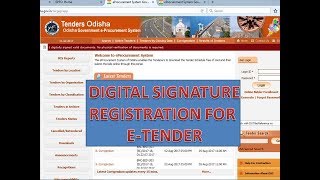 HOW TO ENROLL REGISTER DIGITAL SIGNATURE DSC FOR ETENDER [upl. by Aiciruam609]