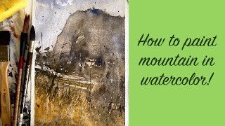 How to paint mountain in watercolor [upl. by Audra234]