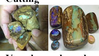 Cutting Rough Yowah Opals 💎 [upl. by Aleihs]