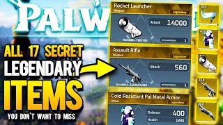 PALWORLD  The Absolute Best GEAR amp Weapons To Get All Hidden Legendary Schematics in Palworld [upl. by Ainitsirhc]