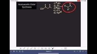 26 Acetoacetic ester synthesis [upl. by Enomis]