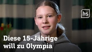 15jährige Eiskunstläuferin aus Neuhof will zu Olympia  hessenschau [upl. by Brittne]