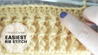 How to Front Post amp Back Post Double Crochet  Free Easy Ribbed Stitch Pattern  Last Minute Laura [upl. by Marelya711]