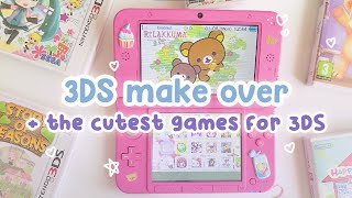 Kawaii Rilakkuma 3DS XL Make Over 💗  Cutest Games for 3DS 💐Homebrew in 2022 [upl. by Anhsirk583]