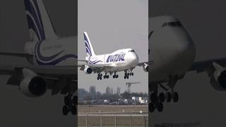 National Boeing 747 Landing at Stuttgart Airport [upl. by Lower]